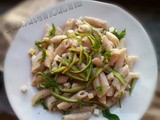 Penne con zucchine,ricotta e menta