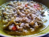 Zuppa di orzo e agretti