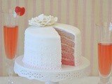 Champagne & Strawberries Ombre Cake