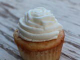 Cheater Vanilla Cupcakes with White Chocolate Buttercream