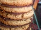 Chocolate Dipped Peanut Butter Graham Cookies