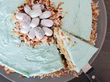 Easter Coconut Cake with Coconut Buttercream Frosting