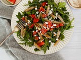 Five Ingredient Watermelon Feta Pasta Salad