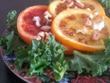 Grilled Citrus Kale Walnut Salad