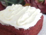 Red Velvet Brownies with White Chocolate Buttercream