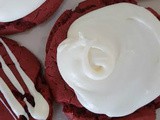 Red Velvet Crinkle Cookies with White Chocolate Buttercream