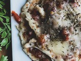 Two Ingredient Gluten Free Flatbread Pizza + Keto Version