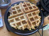 We made a turkey stuffing waffle sandwich