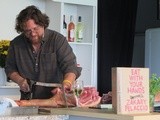 Zak Pelaccio pig demo at spac Wine & Food Festival