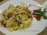 Calico Eggs with Beef Bacon