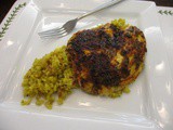 Indian Broiled Fish on Cauliflower Pilaf