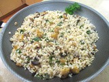 Mushroom-Hemp Heart Pilaf