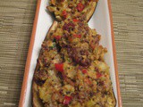 Sausage-Stuffed Eggplant