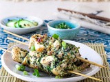 Asian Pesto-Grilled Chicken Satay