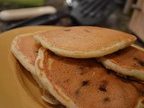 Chocolate Chip-Cranberry Pancakes with Flaxseed