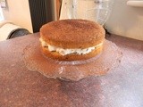 Amaretto sponge filled with delicious amaretto cream