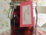 British drunken cherries in brandy