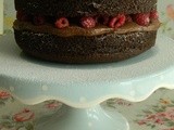 Chocolate & raspberry fudge decedent cake