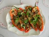 Romano stuffed peppers with lentils