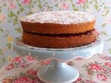 Victoria sandwich with an amaretto Italian crunch