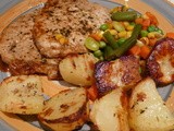 Pan-fried Pork Chops, Roasted Potatoes And Mixed Veggies Recipe : Home Comfort