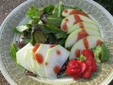 Apple and Kohlrabi Salad with Roasted Strawberry Balsamic Vinaigrette