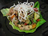 Asian Lettuce Cups with Ground Turkey and Apple
