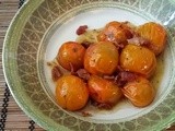 Blistered Cherry Tomatoes with Bacon