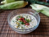 Corn Chowder with Pablanos and Zucchini