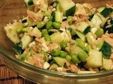 Cucumber, Edamame and Tuna Salad with Garlic Thyme Vinaigrette