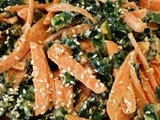 Kale and Carrot Salad with Spicy Peanut Dressing