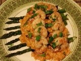 Red Curry Risotto with Thai Shrimp and Aspargus