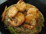 Sweet Ginger Soba Noodles with Shrimp