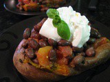 Sweet Potatoes with Warm Black Bean Salad