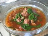 Turkey and Red Bean Soup with Rainbow Chard