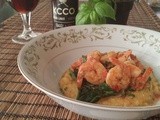 Voodoo Shrimp with Spicy Polenta and Greens