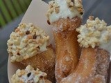 Churros Bites with White Chocolate & Hazelnuts