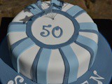 Men’s Blue 50th Birthday Cake #BakeoftheWeek