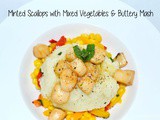 Minted Scallops with Mixed Vegetables & Buttery Mash #CoolCookery