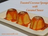 Toasted Coconut Sponges with Caramel Sauce – Bake of the Week