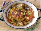 Simple Roasted Chicken in the Dutch Oven