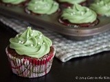 Minty Espresso Brownie Cupcakes