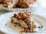 Peanut Butter Butterfinger Pie with a Pretzel Crust