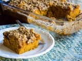 Pumpkin Coffee Cake with Brown Sugar Glaze