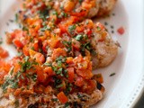 Simple Grilled Chicken Bruschetta