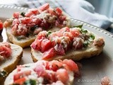 Simple Grilled Tomato Bruschetta