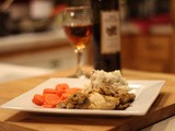 {Skinny} Chicken Marsala with Honey Glazed Carrots and Creamy Mashed Potatoes