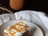 Spiced Caramel Apple Poke Cake