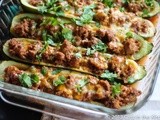 Taco Stuffed Zucchini Boats