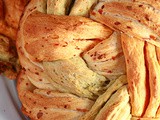 Basil, Roasted Red Pepper, and Asiago Bread Braid